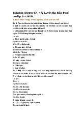 Toán lớp 5 trang 171, 172 Luyện tập (tiếp theo) có đáp án chi tiết