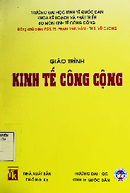Giáo trình Kinh tế công cộng | Trường Đại học Kinh Tế Quốc Dân