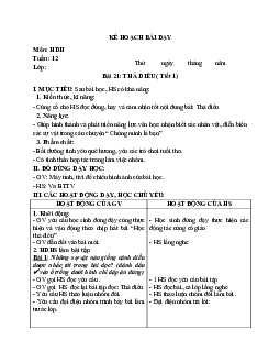 Giáo án buổi chiều môn Tiếng Việt 2 sách Kết nối tri thức với cuộc sống (Cả năm) | Tuần 12
