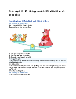 Toán lớp 2 bài 15: Ki-lô-gam | Kết nối tri thức