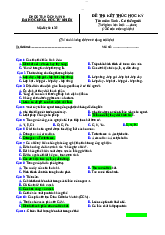 Đáp án phần sinh học cơ thể người - Nghiên cứu khoa học | Trường Đại học Khoa học Tự nhiên, Đại học Quốc gia Thành phố Hồ Chí Minh