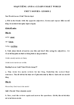 Tiếng Anh lớp 6 Unit 7 lesson 2 - Smart World