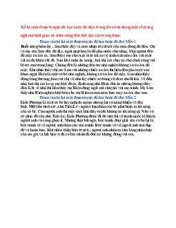 Văn mẫu lớp 6 Cánh diều bài Kể lại một đoạn truyện đã học hoặc đã đọc, trong đó có sử dụng một số trạng ngữ chỉ thời gian có chức năng liên kết các câu trong đoạn