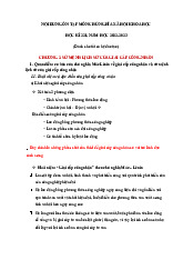 Nội dung ôn tập Môn Chủ nghĩa xã hội khoa học | Trường Đại học Bách khoa - Đại học Quốc gia Thành phố Hồ Chí Minh