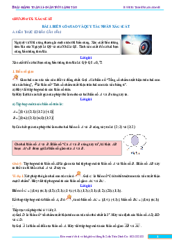 Bài giảng xác suất Toán 11 CTST