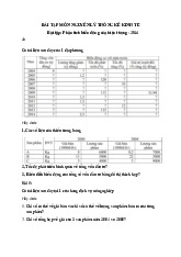 Bài tập Phân tích mức độ của hiện tượng kinh tế xã hội 2 môn Nguyên lý thống kê kinh tế  | Học viện Nông nghiệp Việt Nam