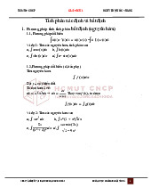 GIẢI TÍCH 1: Nguyên Hàm & Tích Phân