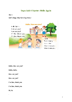 Giải Tiếng Anh lớp 4 Starter: Hello Again | Global Success