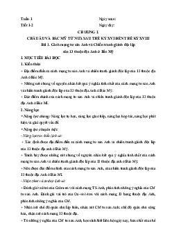 Giáo án Lịch sử 8 (cả năm) | Kết nối tri thức