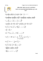 Các dạng tích phân thường gặp- Giải tích 1| Trường đại học Bách Khoa, Đại học Đà Nẵng