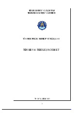 Tiểu luận cuối kỳ Nghiệp vụ Hải quan môn Quản trị học - Trường Đại học Văn Hiến.