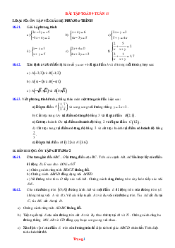 Bài tập toán 9 tuần 17 (có đáp án và lời giải chi tiết)
