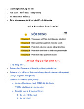 Báo cáo tài chính & Các Chỉ Tiêu Quan Trọng | Môn Phân tích báo cáo tài chính - Đại học Kinh Tế Quốc Dân