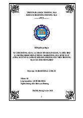 Sự ảnh hưởng của các nhân tố khách hàng, đối thủ cạnh tranh đến hoạt động Marketing của sản phẩm kính mắt ANNA | Bài thảo luận marketing căn bản