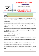 Lý thuyết Hành vi Người Tiêu dùng trong Kinh tế học môn Kinh tế vi mô | Trường Đại học Kinh Tế Quốc Dân