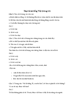 Soạn bài Thực hành tiếng Việt trang 64 - Kết nối tri thức Văn 7