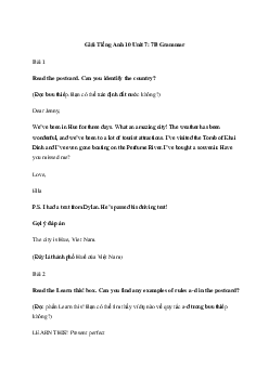 Giải Tiếng Anh 10 Unit 7: 7B Grammar | Friends Global