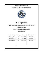 Thuật toán sử dụng danh sách liên kết đơn - Bài tập lớn môn Cấu trúc dữ liệu và giải thuật | Đại học Công nghệ Đông Á