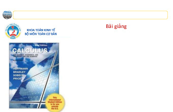 Bài 1: Hàm số nhiều biến | Đại học Kinh tế Quốc dân