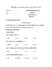 TOP 3 đề thi giữa kỳ học kỳ 1 môn Tiếng Việt lớp 1 năm học 2024 - 2025 | Bộ sách Cánh diều