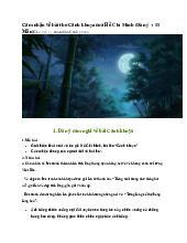 Cảm nhận về bài thơ Cảnh khuya của Hồ Chí Minh - Ngữ văn 11