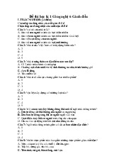 Đề thi học kỳ 1 môn Công nghệ lớp 6 năm học 2024 - 2025 - Đề số 2 | Bộ sách Cánh diều