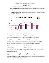 Đề thi giữa học kỳ 2 môn Toán lớp 6 năm học 2024 - 2025 - Đề số 2 | Bộ sách Cánh diều