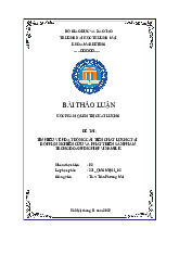 Tìm hiểu về hoạt động cải tiến chất lượng tại bộ phận nghiên cứu và phát triển sản phẩm trong doanh nghiệp Vinamilk | Bài thảo luận quản trị chất lượng