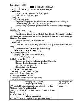 Giáo án Công nghệ 8 Tiết 8 Bài 4: Bản vẽ lắp | Kết nối tri thức