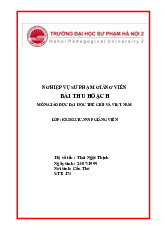 Bài thu hoạch: Xu Hướng & Giải Pháp 2023 | Môn Giáo dục đại học thế giới và Việt Nam - Đại học Sư phạm Hà Nội 2