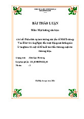 Phân tích sự ảnh hưởng của yếu tố Môi Trường - Văn Hóa và Công Nghệ đến hoạt động marketing của L’angfarm | Bài thảo luận marketing căn bản