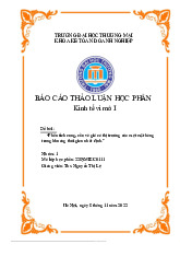 Phân tích cung, cầu và giá cả thị trường của một mặt hàng trong khoảng thời gian nhất định | Bài thảo luận kinh tế vi mô