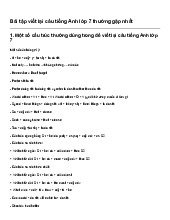 Bài tập viết lại câu tiếng Anh lớp 7 thường gặp nhất