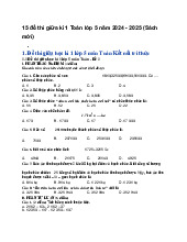 15 đề thi giữa kì 1 Toán lớp 5 năm 2024 - 2025