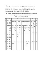 Đề thi học kì 1 môn Hoạt động trải nghiệm, hướng nghiệp lớp 6