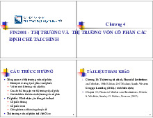 Chương 4: Thị trường vốn cổ phần - Môn Thị trường và các định chế tài chính - Đại Học Kinh Tế - Đại học Đà Nẵng