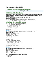 Phương trình điện li HCN - Hóa học 11