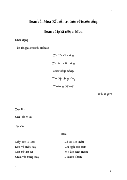 Soạn bài: Mưa Tiếng Việt 3 | Kết nối tri thức