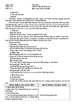 Bài 3: Cháu thăm nhà bác Tuần 29 Tiết 3, 4| Giáo án Tiếng Việt 2 học kì 2 | Chân trời sáng tạo