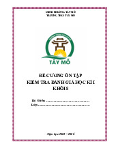 Đề cương cuối học kì 1 các môn lớp 8 năm học  20256 - 2026 | Trường THCS Đại Mỗ