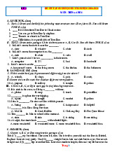 Đề Ôn Tập Học Kỳ 1 Anh 6 Global Success 2025-2026 Có Đáp Án File Nghe-Đề 2