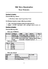 Đề thi giữa kỳ học phần Database | Trường Đại học Quốc tế, Đại học Quốc gia Thành phố Hồ Chí Minh