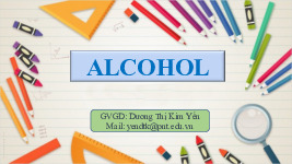 Bài giảng về Alcohol môn Hóa học hữu cơ | Trường Đại học Y khoa Phạm Ngọc Thạch
