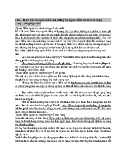 Bài tập ôn tập học phần nguyên lý marketing