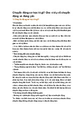 Chuyển động cơ học là gì? Cho ví dụ về chuyển động và đứng yên