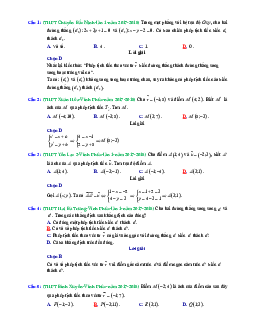 Trắc nghiệm phép dời hình và phép đồng dạng trong các đề thi thử Toán 2018