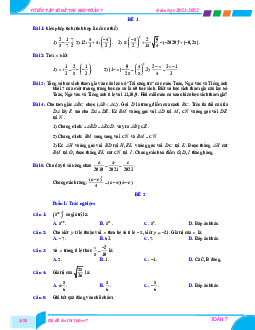 Tuyển tập 40 đề ôn thi cuối học kì 1 môn Toán 7
