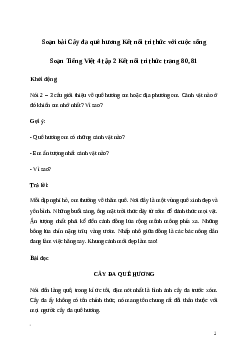Soạn bài Đọc: Cây đa quê hương | Kết nối tri thức