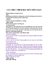 Cấu Trúc Tiểu Luận Cơ Bản: Hướng Dẫn & Yêu Cầu Thực Hiện