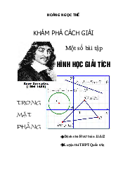 Kĩ thuật giải một số bài toán Oxy điển hình – Hoàng Thế Ngọc